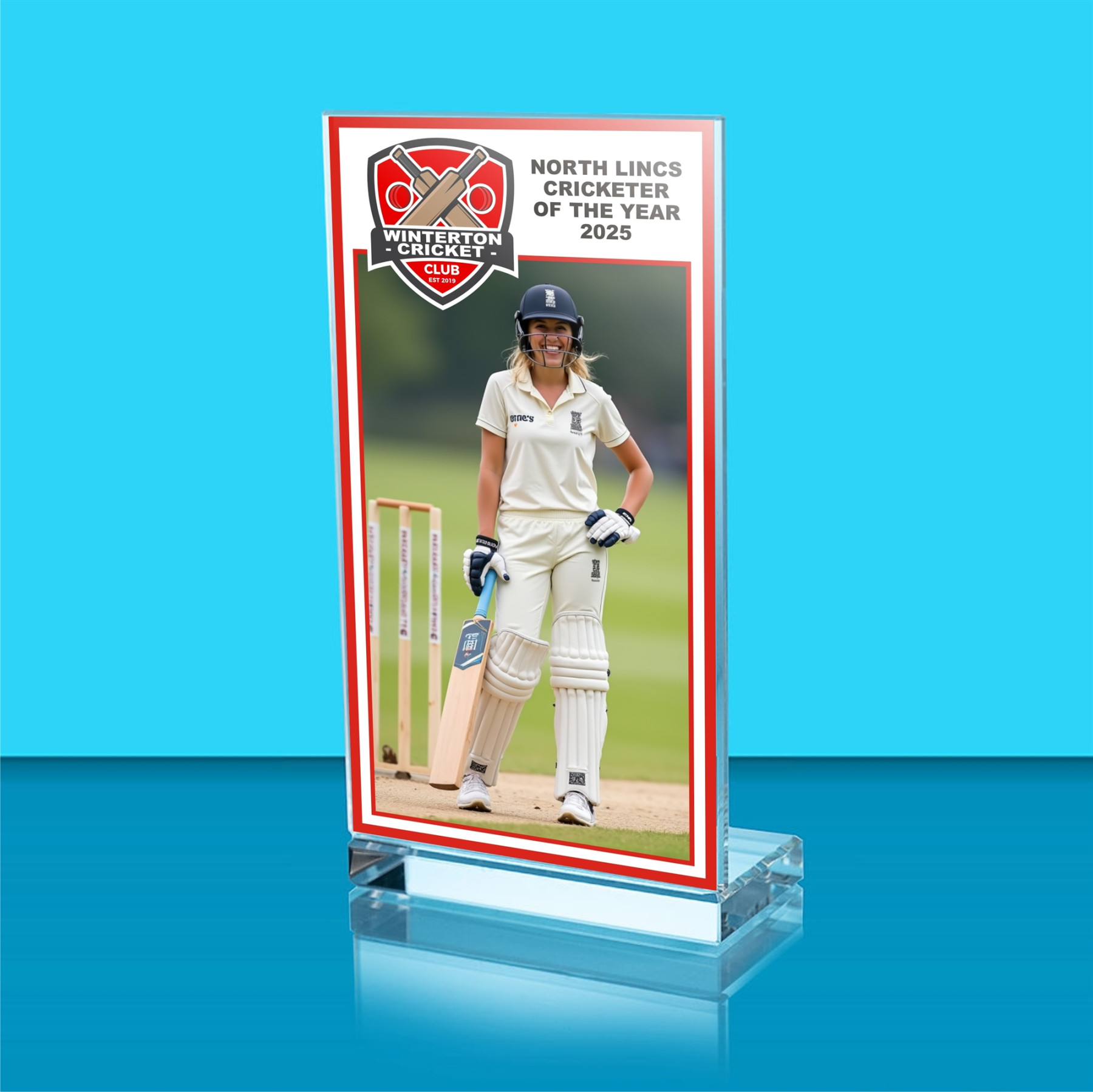 Achievement Glass Cricket Photo Award