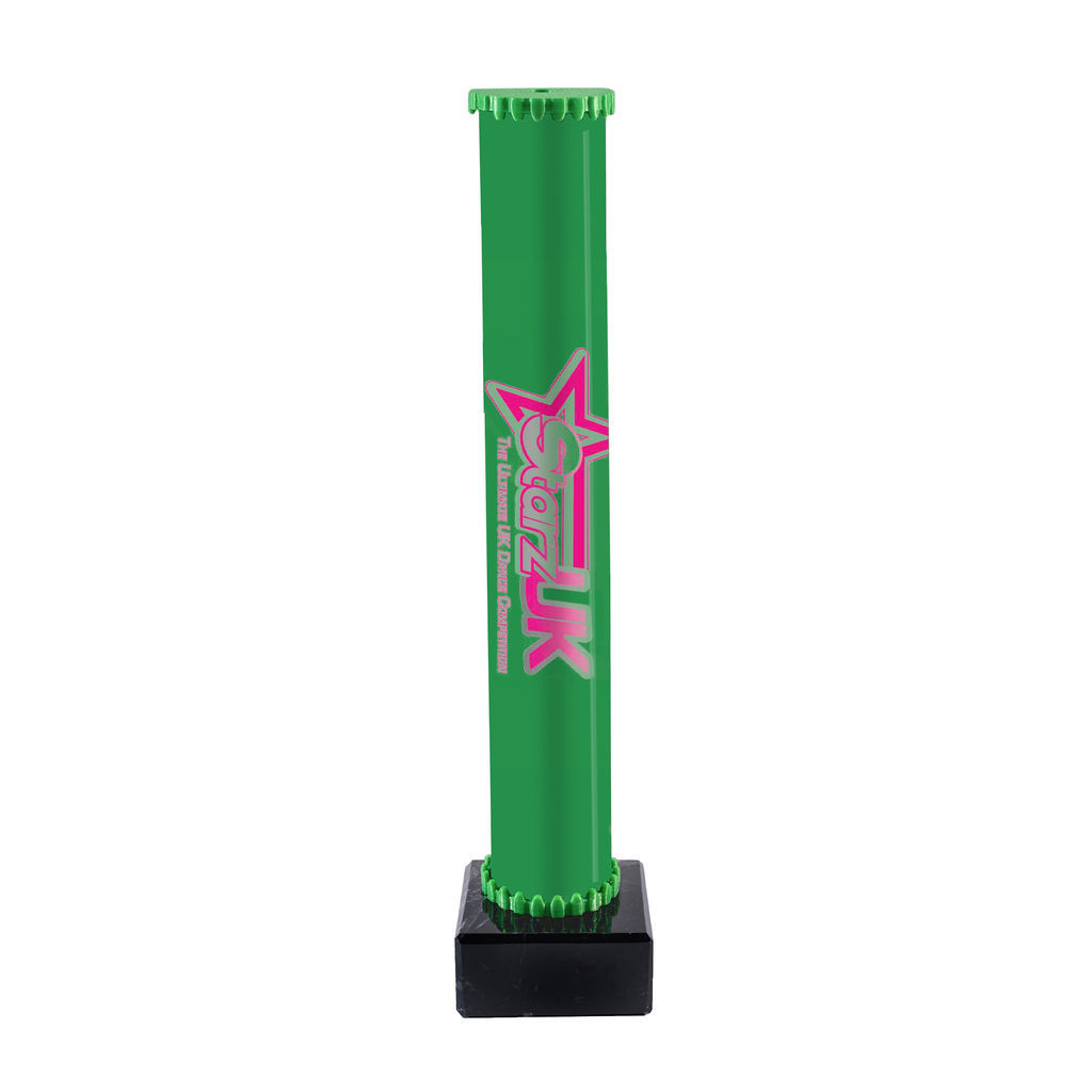 Icon Custom Printed Solid Colour Shooting Star Column Trophy - Gold