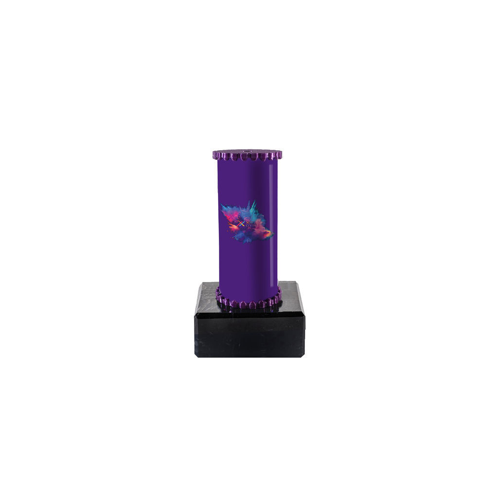 Icon Custom Printed Solid Colour Dynamo Cup Column Trophy - Silver
