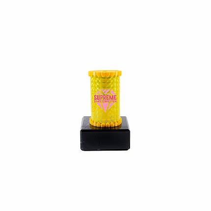 Icon Custom Printed Holographic Colour Shooting Star Column Trophy - Silver