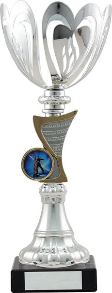 Silver Cup with Gold Trim Trophy