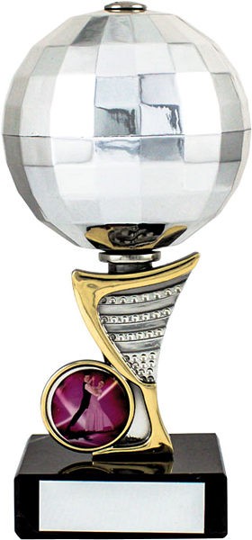 Plastic Silver Disco Ball Trophy