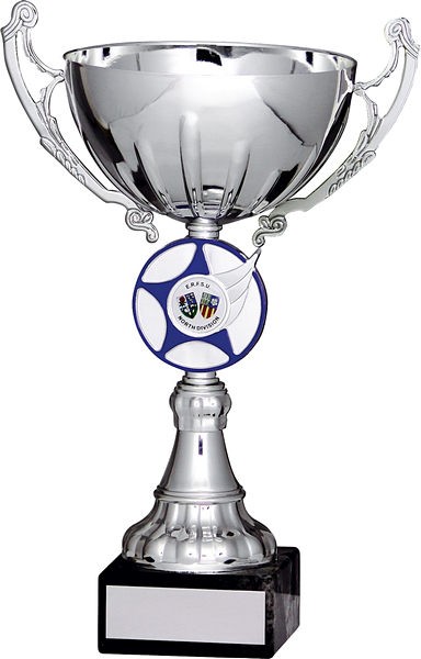 Silver Cup with Blue Star Trophy