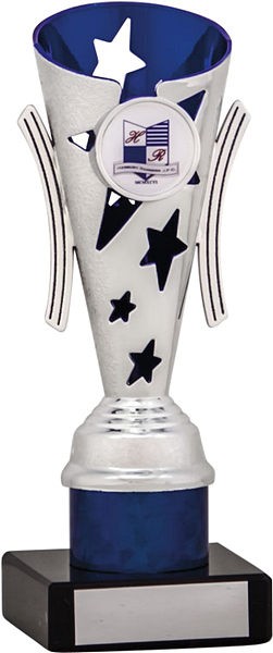 Silver and Blue Star Flute Trophy