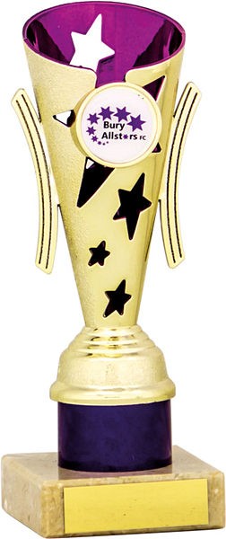 Gold and Purple Star Flute Trophy