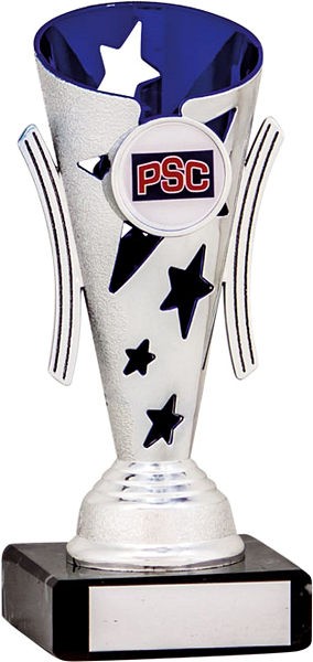 Silver and Blue Star Flute Trophy
