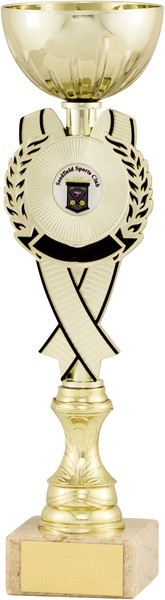 Gold Cup with Black Ribbon Detail