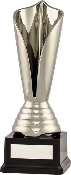 Silver Fluted Golf Cup on Black Base