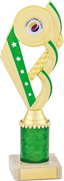 Green and Gold Tower Trophy
