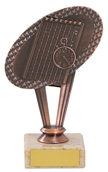 Metal Swimming Trophy On Marble Base