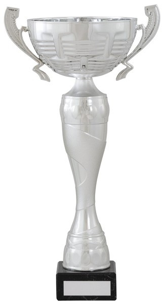 Silver Presentation Cup On Black Marble Base