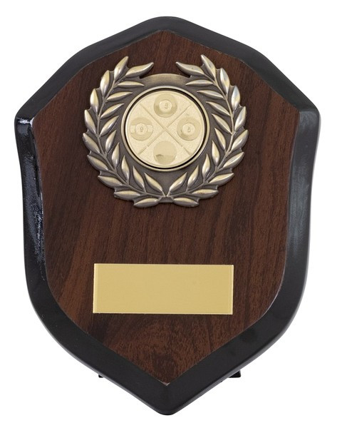 Rosewood Shield With Laurel Wreath