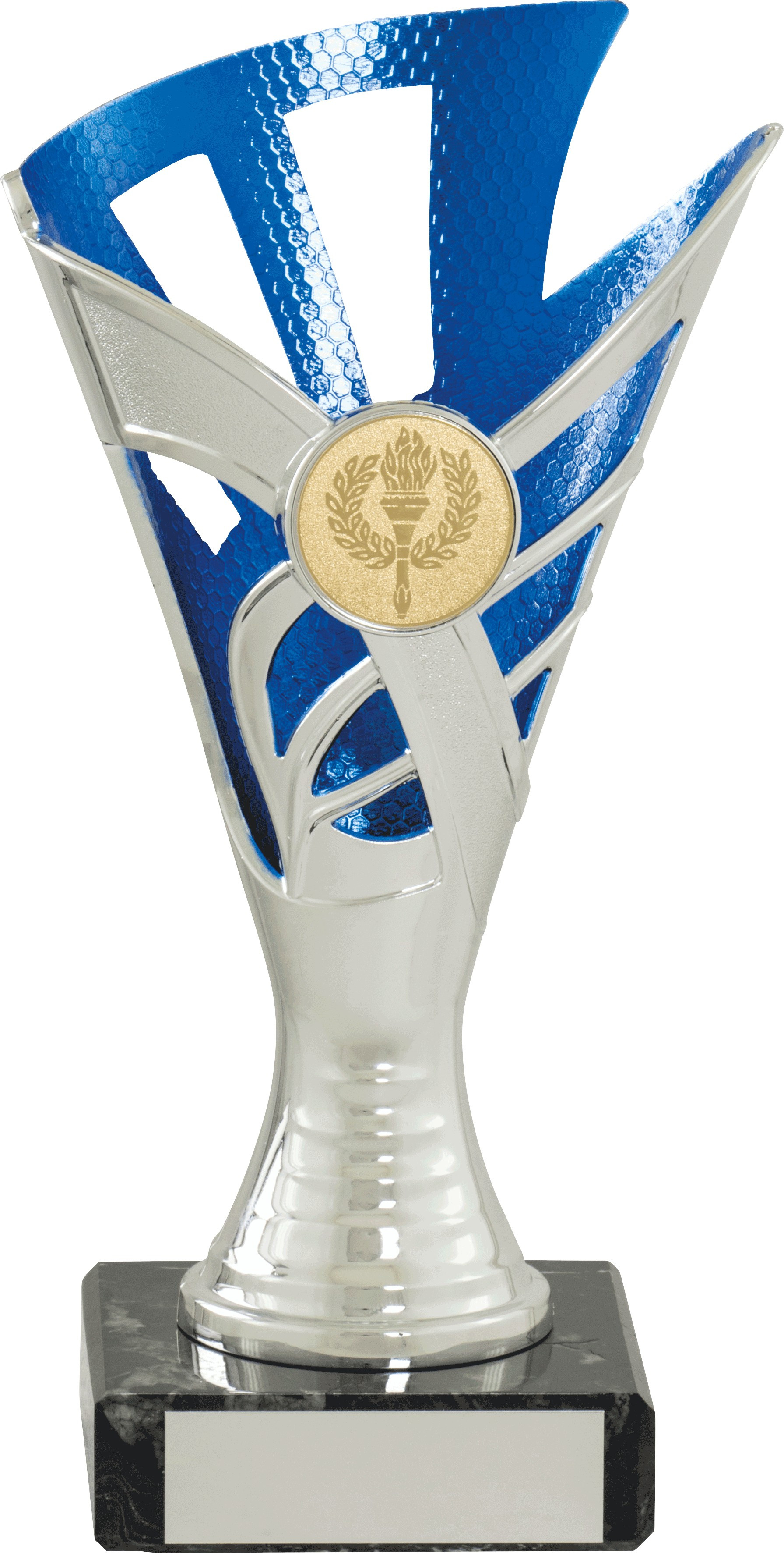 Silver/Blue Dance Plastic Trophy