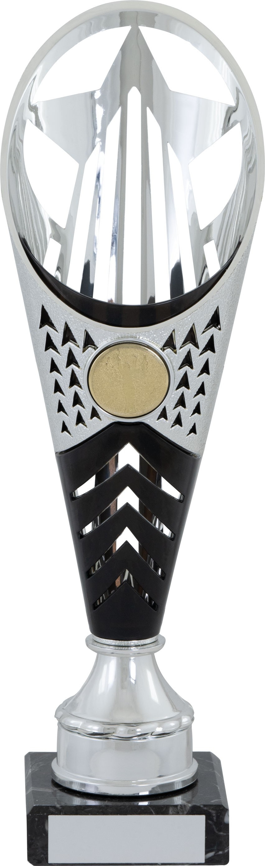 Silver and Black Plastic Star Trophy