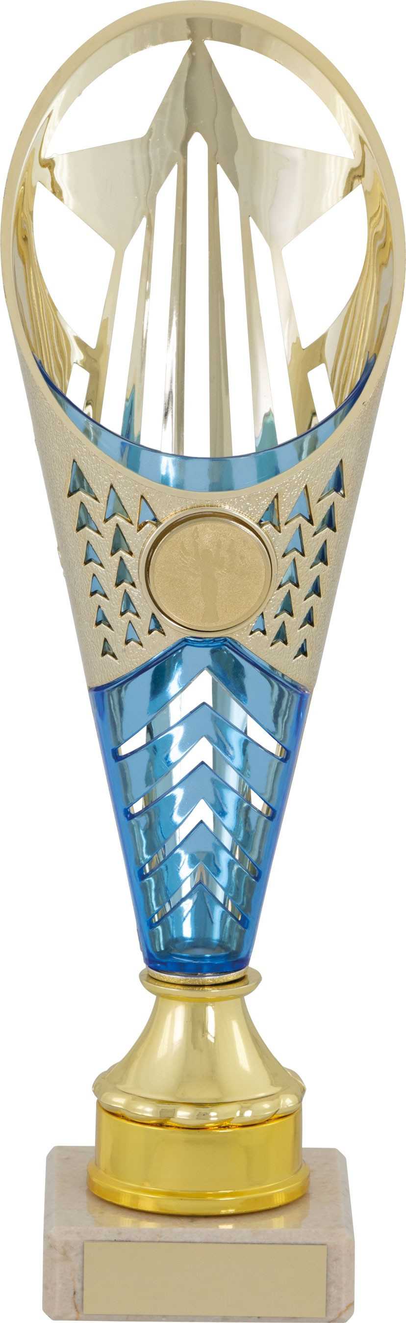 Blue and Gold Plastic Star Trophy