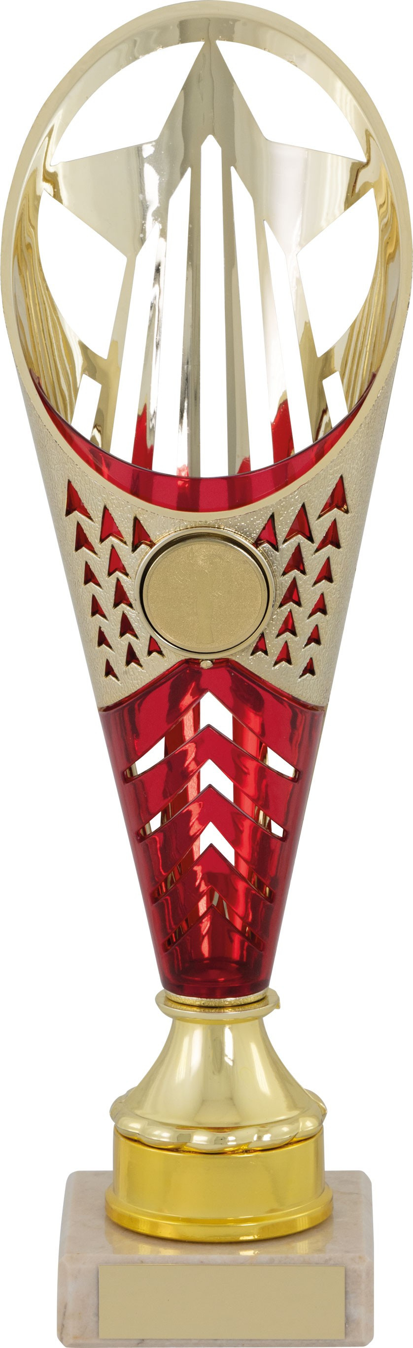 Red and Gold Plastic Star Trophy