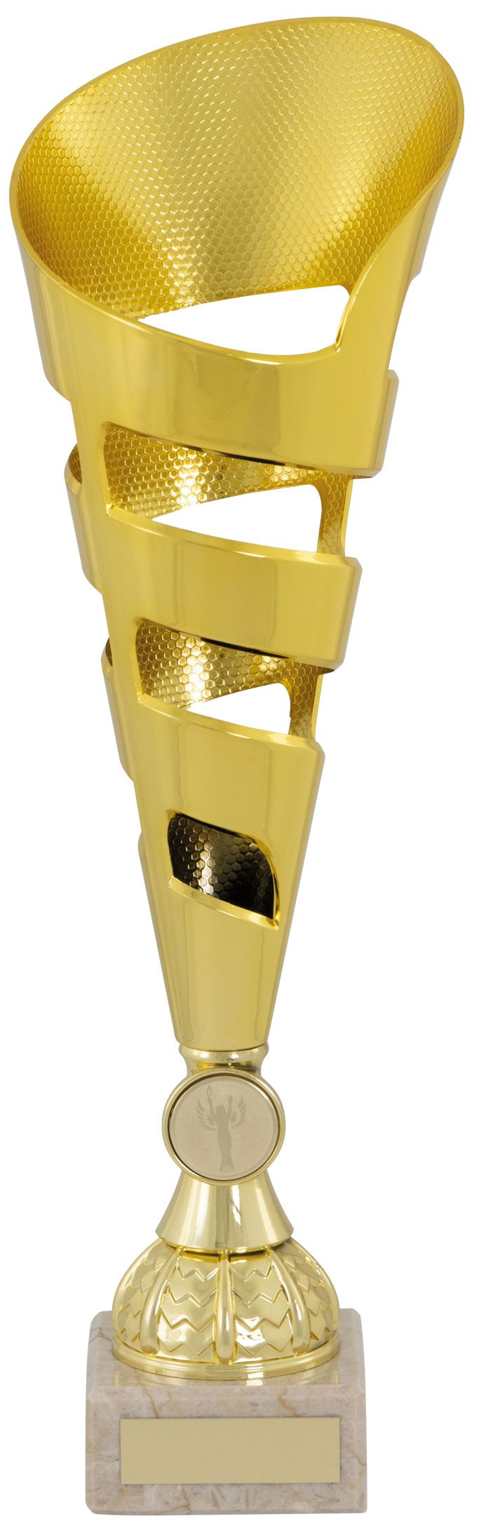 Gold Spiral Trophy on Marble Base