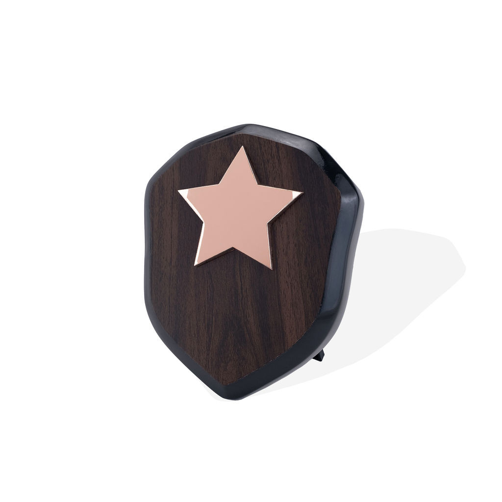 Walnut Shield with Star