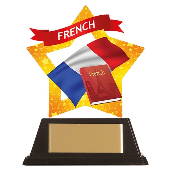 Mini-Star French Acrylic Plaque 
