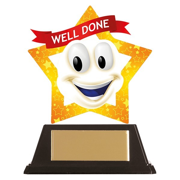 Mini-Star Well Done Smile Acrylic Plaque 