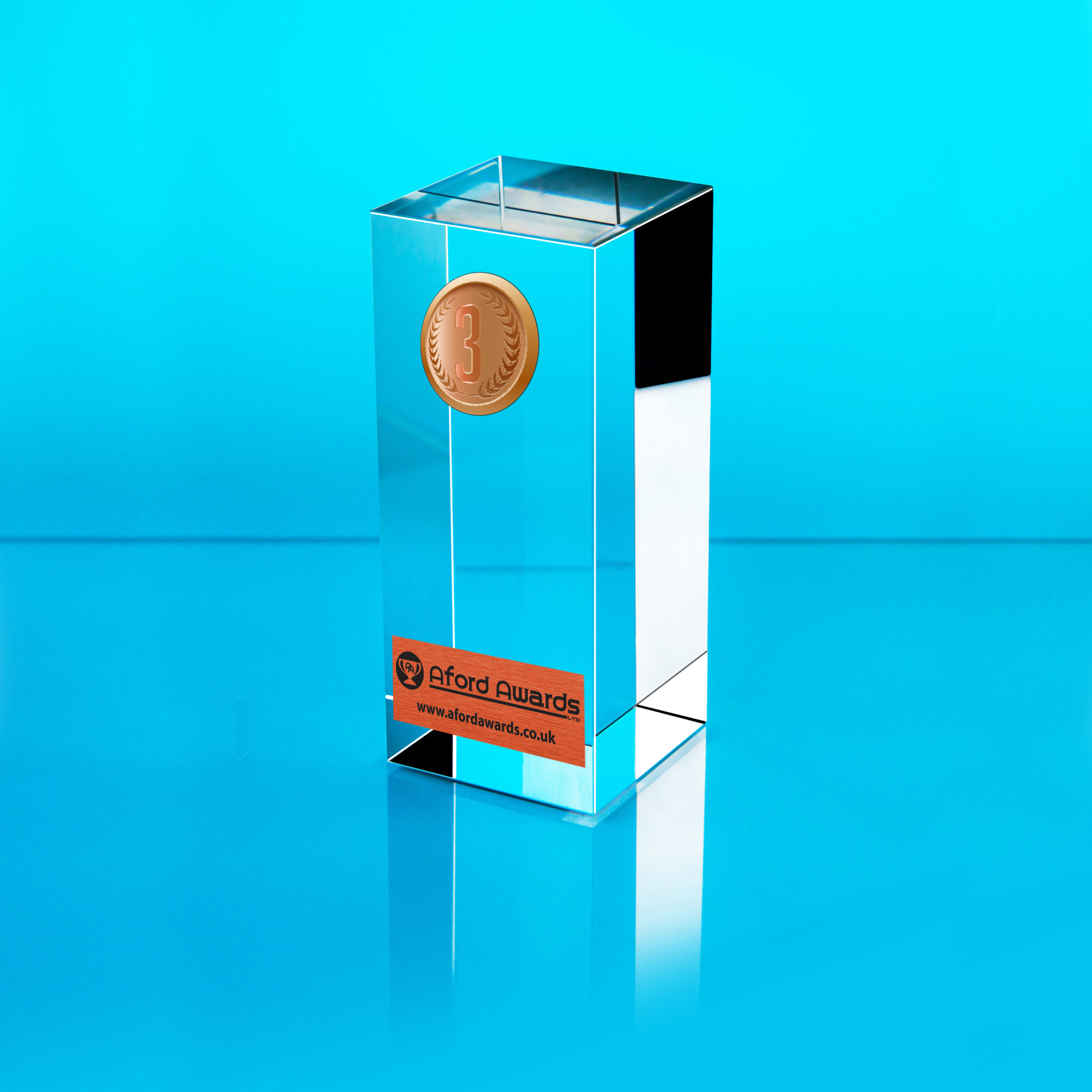 1st, 2nd & 3rd Place Glass Cube Award