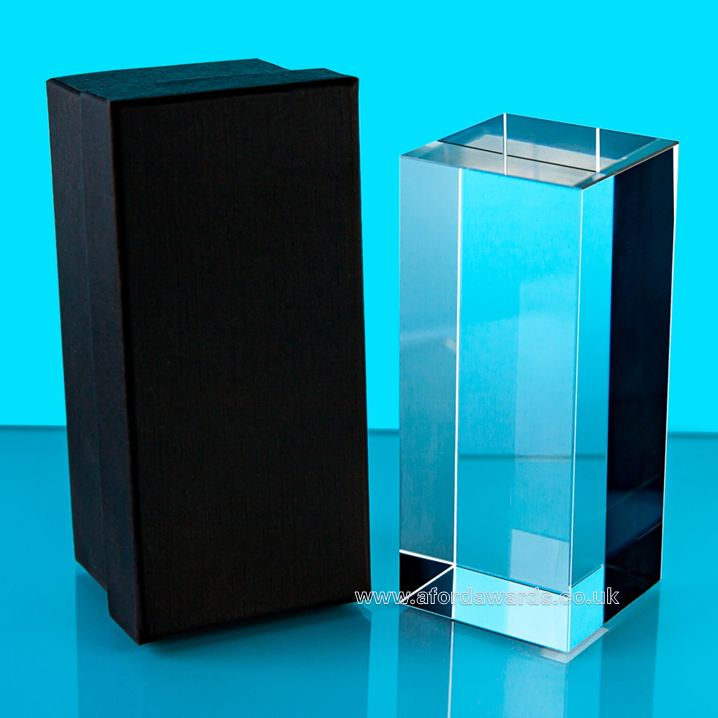 Chroma Designer Bespoke Crystal Column Award - Print 1 Side