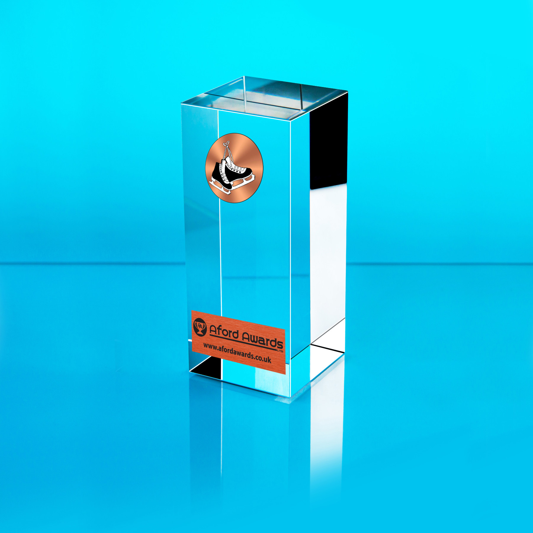 Ice Skating Glass Cube Award