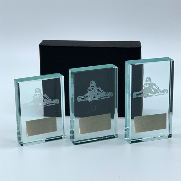 Budget Glass Kart Trophy Set