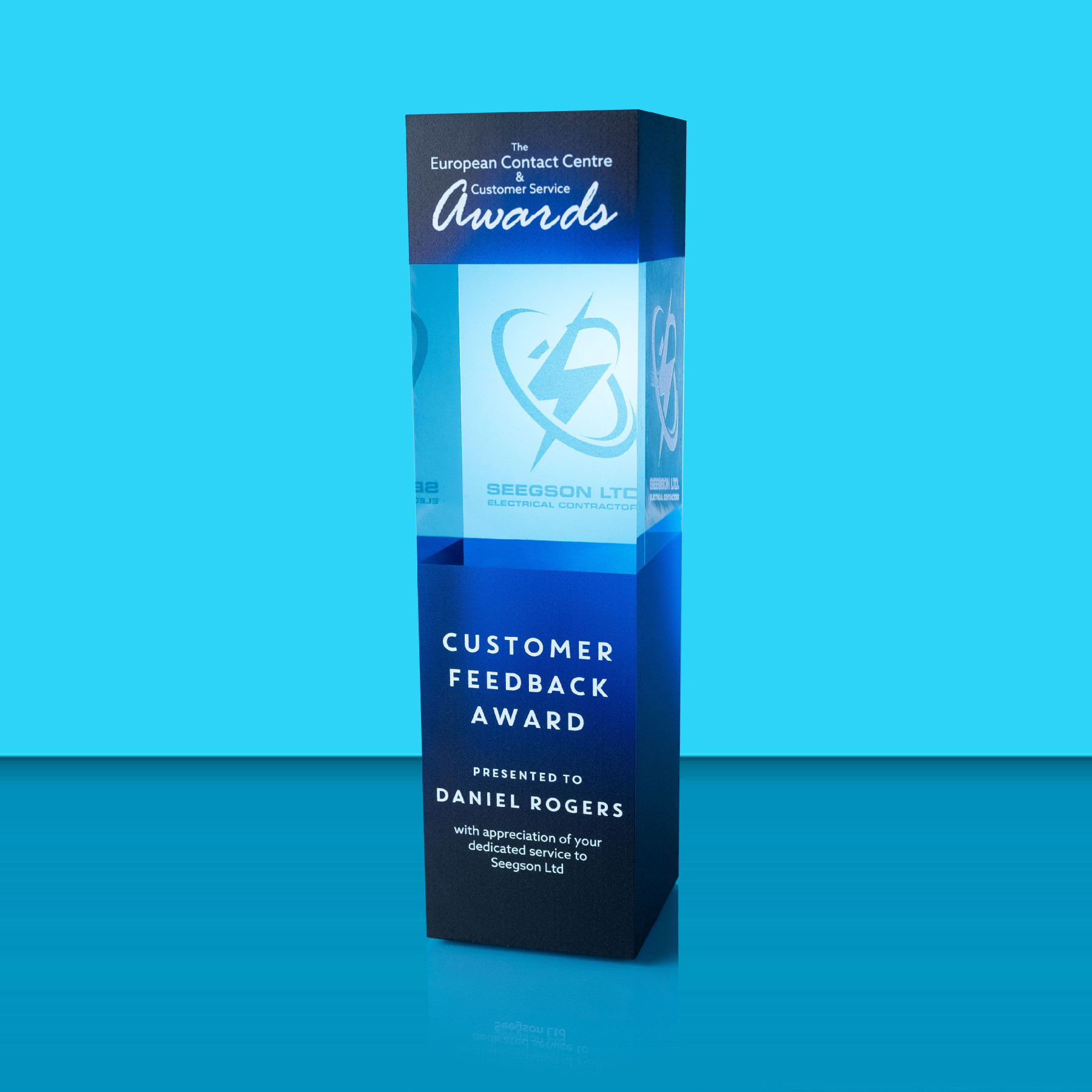 Vanity Colour Printed Acrylic Column Award