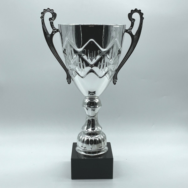 Silver Cup with Handles on Marble Base
