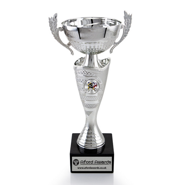 Ice Hockey Silver Cup with Handles on Marble Base