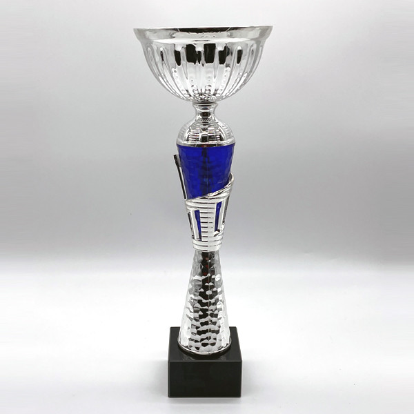 Silver and Blue Cup on Marble Base