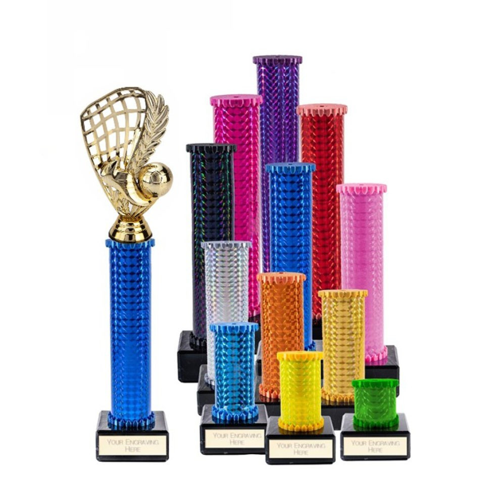 Icon Holographic Gold Resolute Football Column Trophy