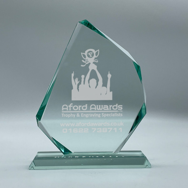 Jade Glass Facetted Ice Peak Award