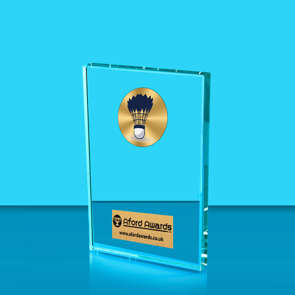 Badminton Crystal Rectangle Award