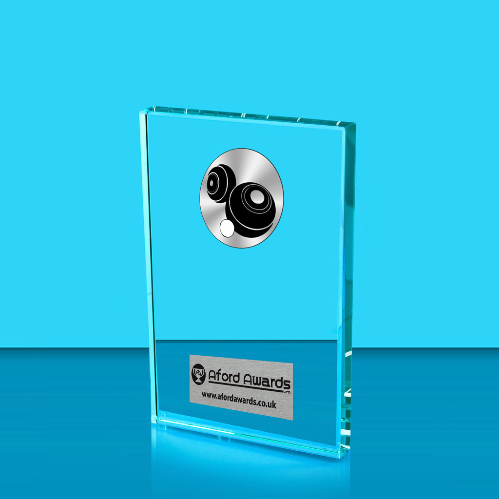 Bowls Crystal Rectangle Award