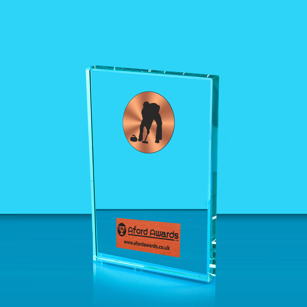 Curling Crystal Rectangle Award