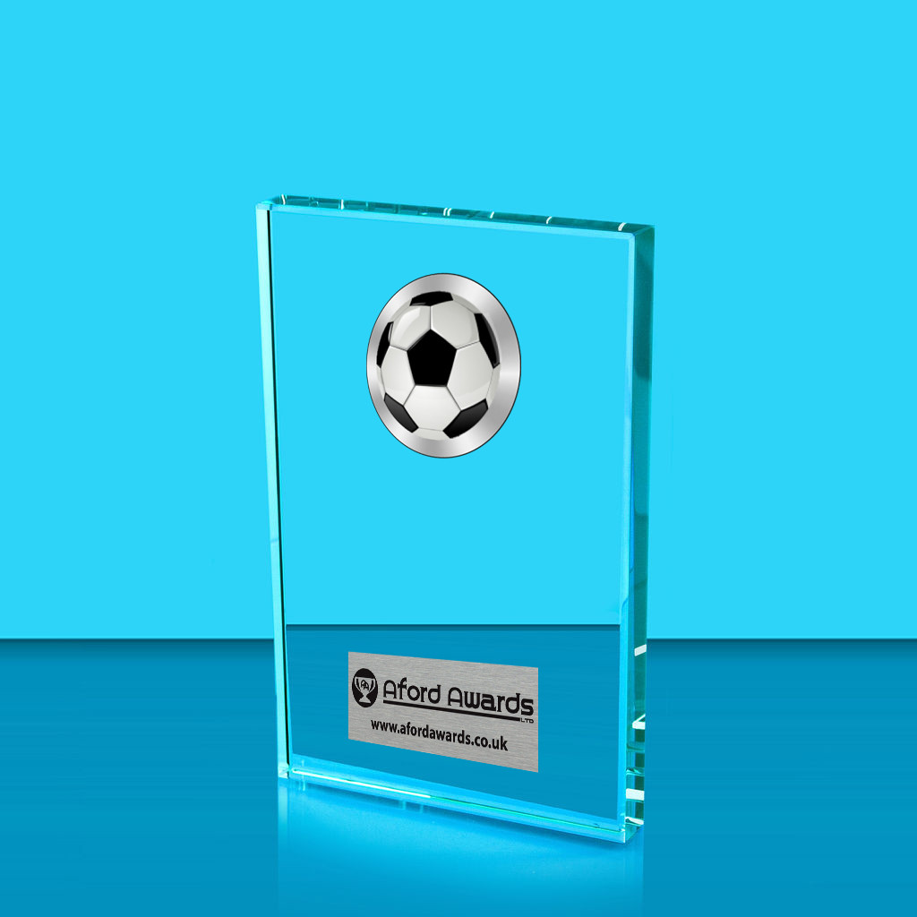 Football Crystal Rectangle Award