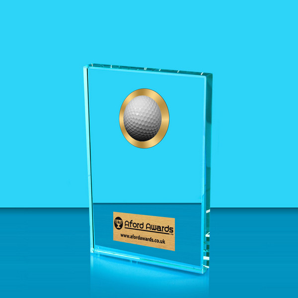 Golf Crystal Rectangle Award