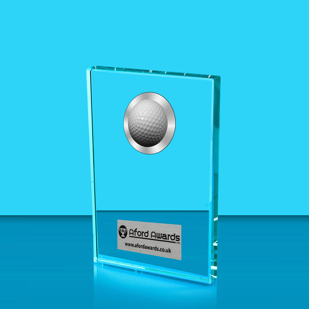 Golf Crystal Rectangle Award