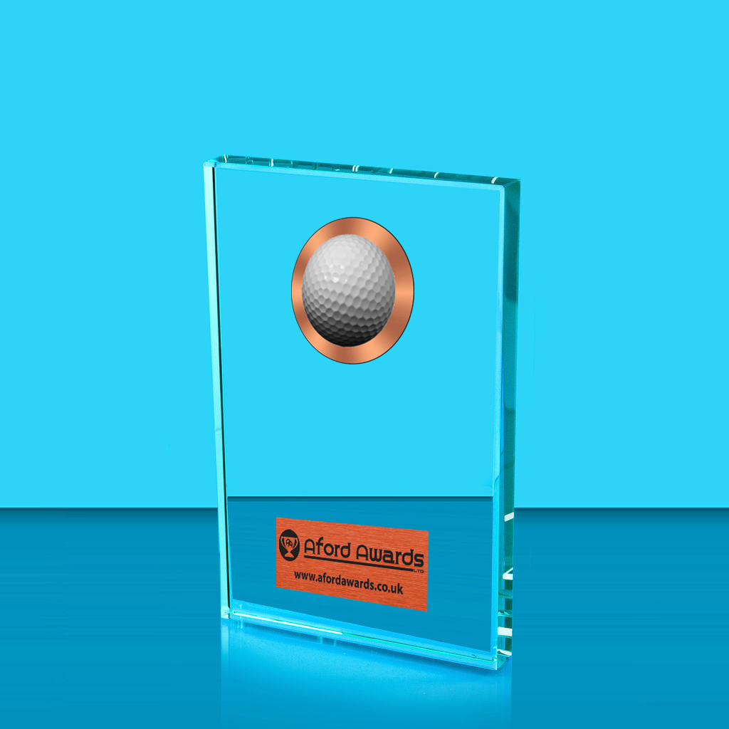 Golf Crystal Rectangle Award