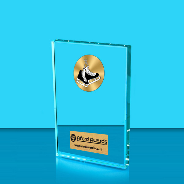 Ice Skating Crystal Rectangle Award