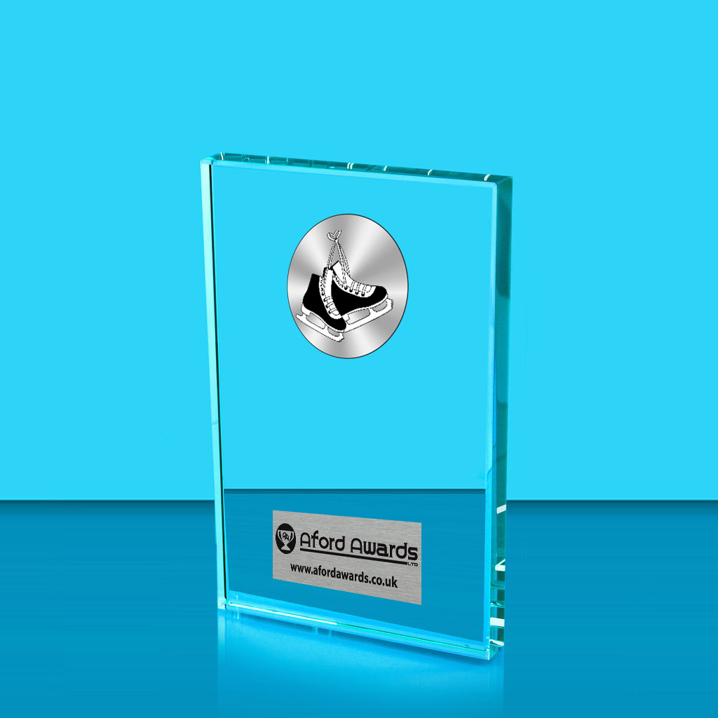 Ice Skating Crystal Rectangle Award
