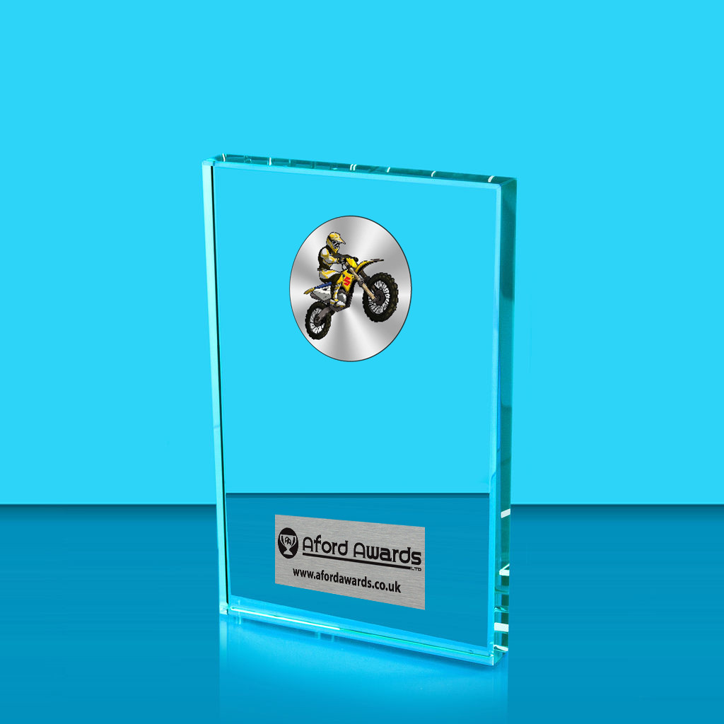 Motocross Crystal Rectangle Award