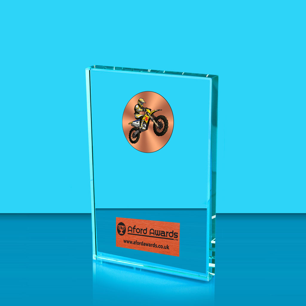 Motocross Crystal Rectangle Award