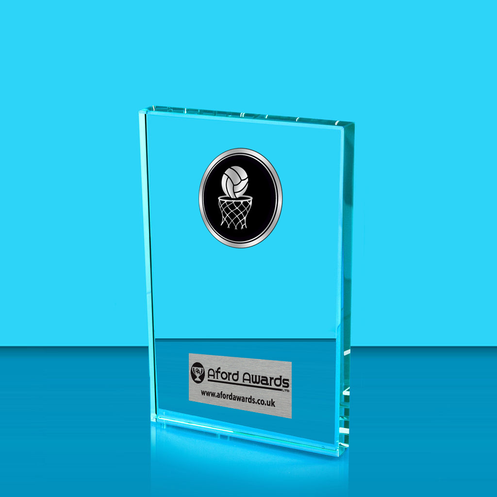 Netball Crystal Rectangle Award