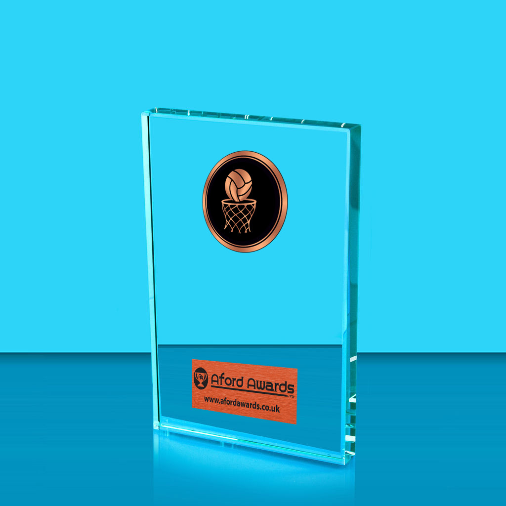 Netball Crystal Rectangle Award