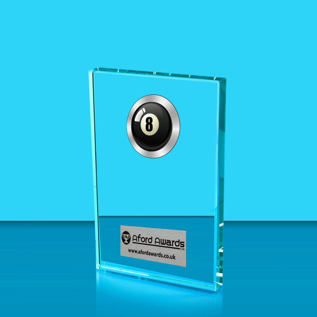 Pool Crystal Rectangle Award