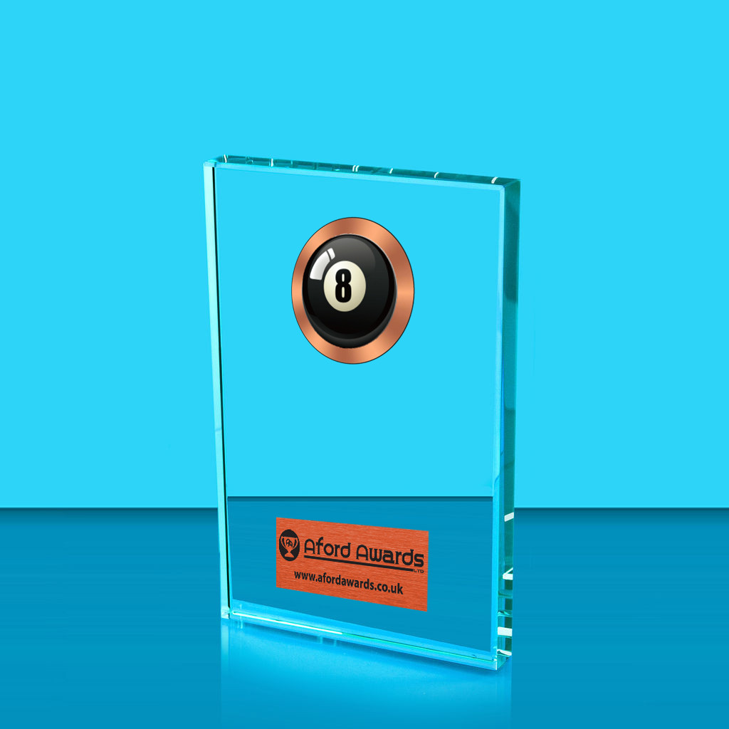 Pool Crystal Rectangle Award