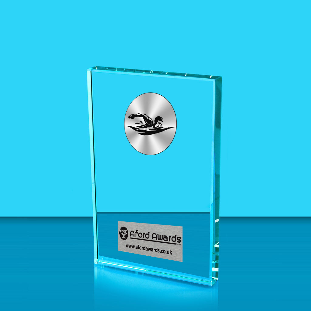 Swimming Crystal Rectangle Award